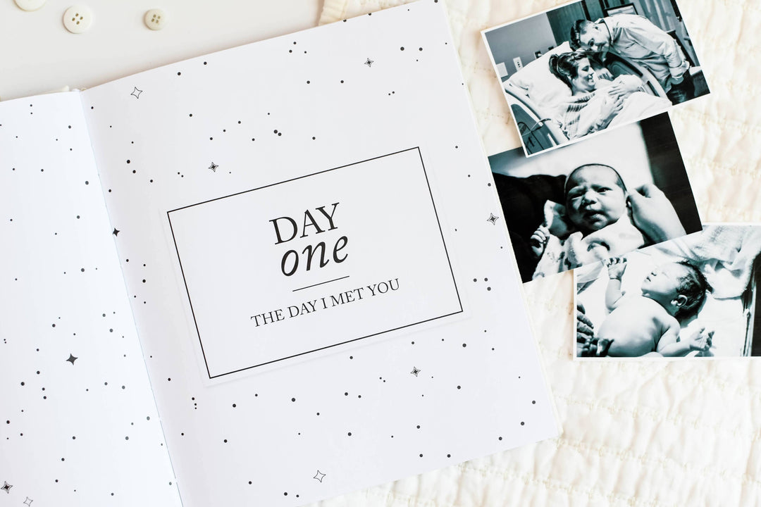 Baby & Childhood Memory Book | Baby Photo Album: Off-White