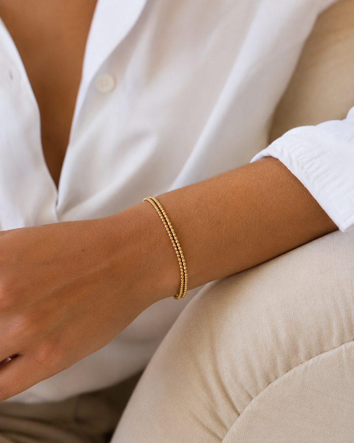 GOLD FILLED DOUBLE WRAP BRACELET