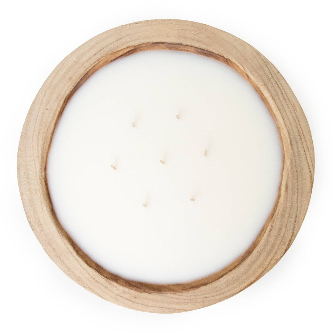 Paulownia Wood Round Candle (Local Delivery Only)
