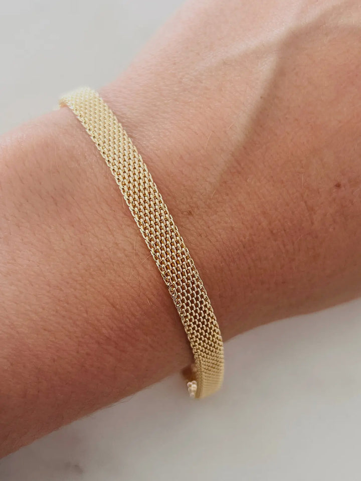Gold Filled Mesh Layering Bracelet