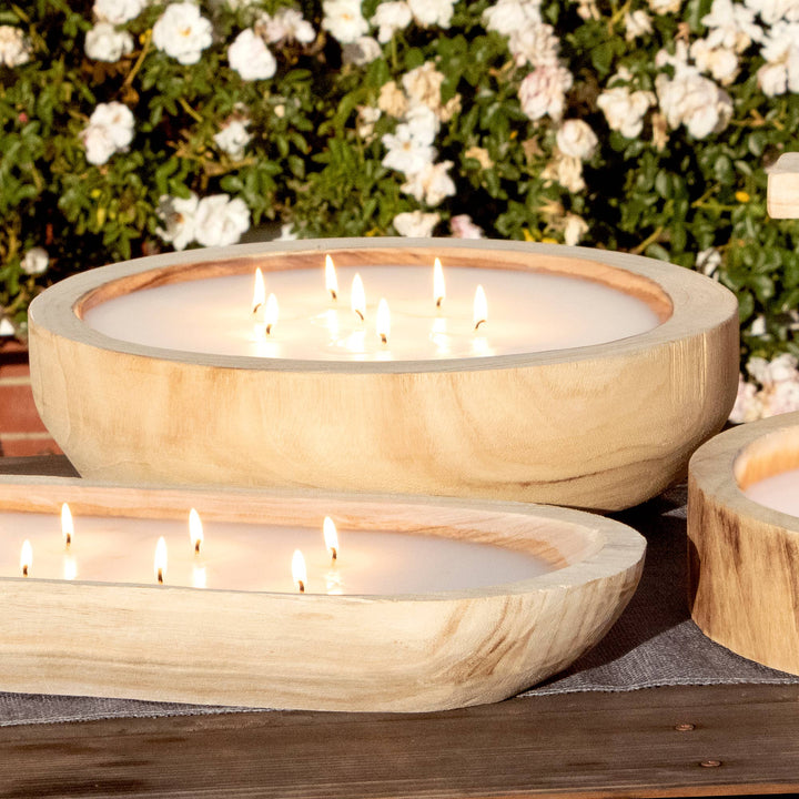 Paulownia Wood Round Candle (Local Delivery Only)