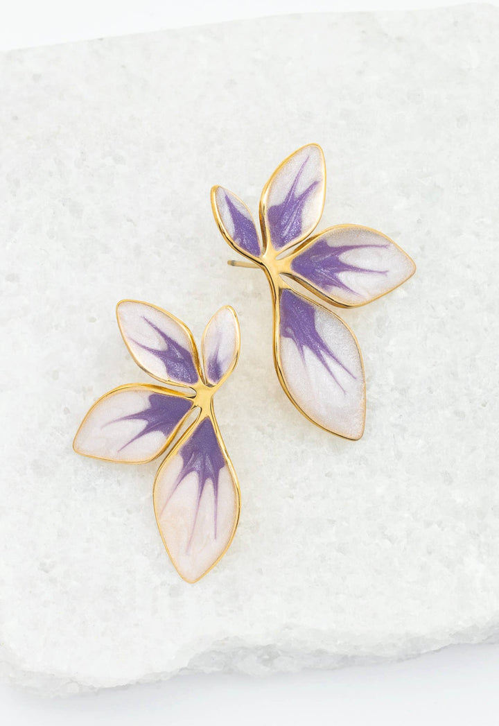 Fourish Lavender Leaf Earrings