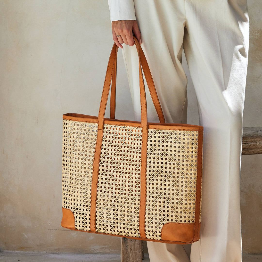 Oversized Rattan Tote