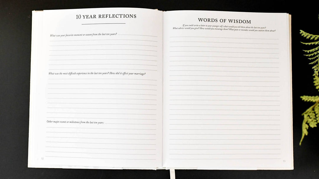 Anniversary Journal | Wedding Book | Gift for Wife or Spouse: Ivory