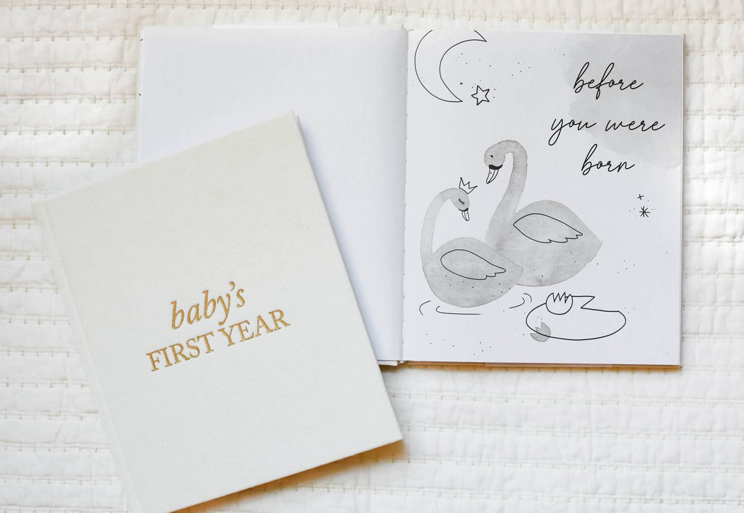 Baby's First Year Memory Book & Photo Album | Cream