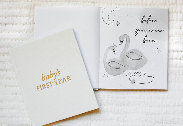Baby's First Year Memory Book & Photo Album | Cream
