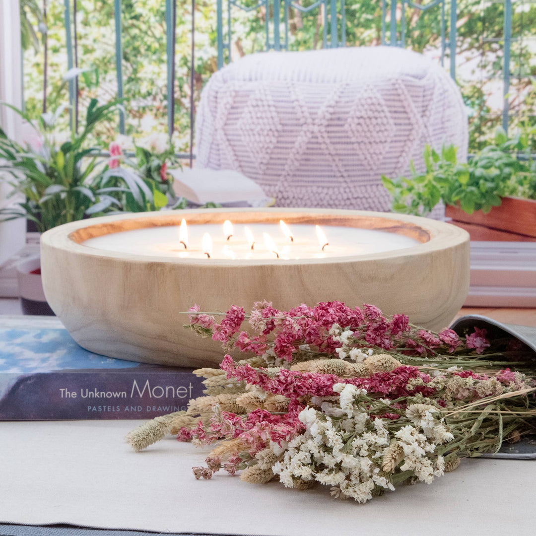 Paulownia Wood Round Candle (Local Delivery Only)
