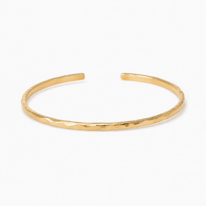 Handmade 14K Gold-Filled Hammered Cuff Bracelet