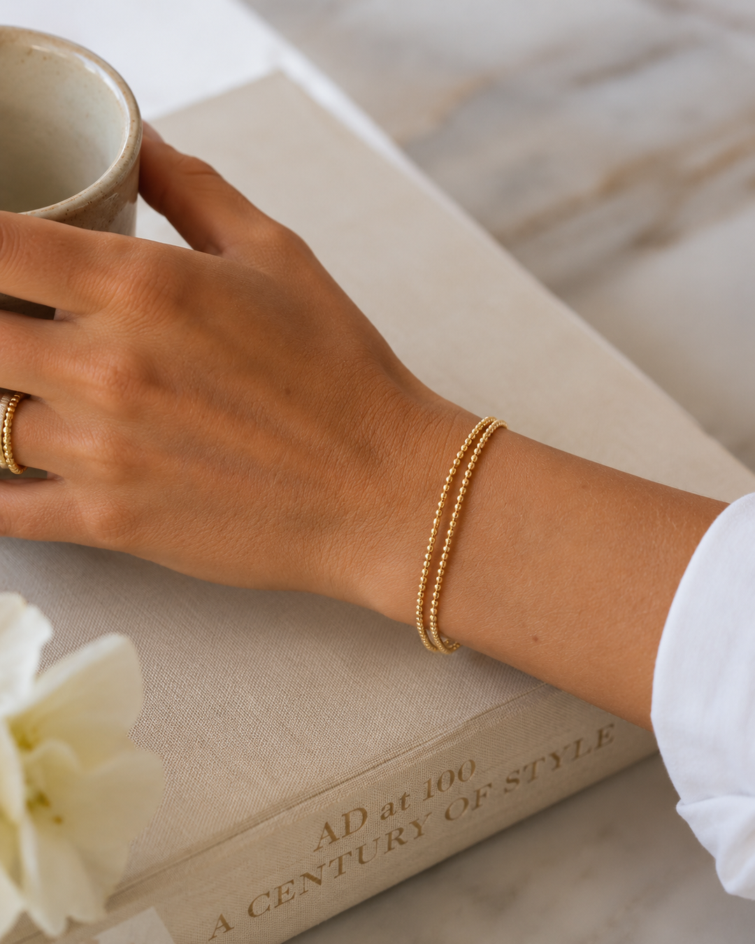 GOLD FILLED DOUBLE WRAP BRACELET