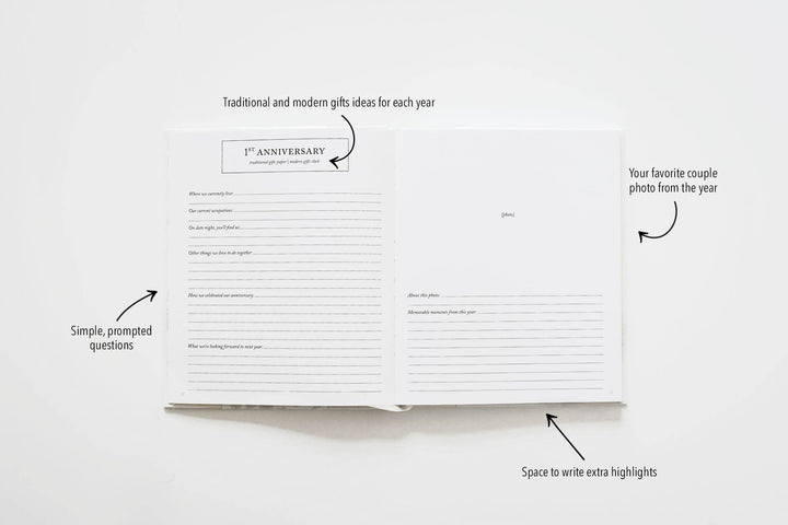 Anniversary Journal | Wedding Book | Gift for Wife or Spouse: Taupe