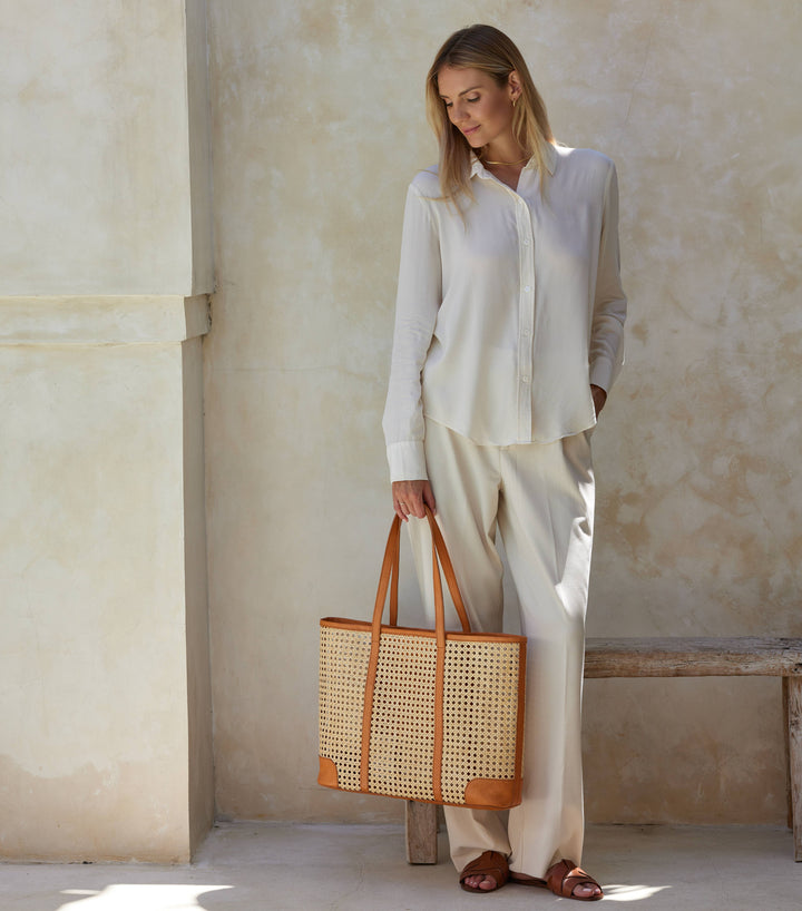 Oversized Rattan Tote