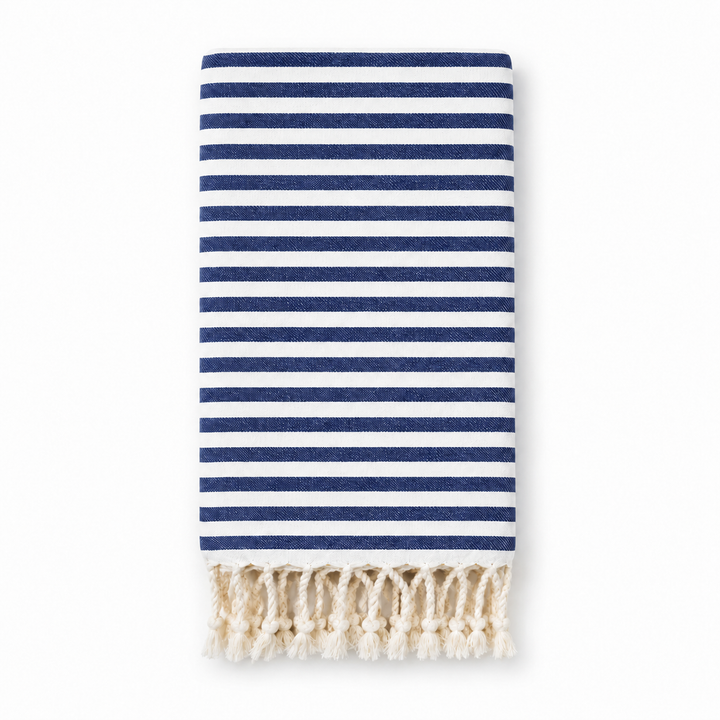 Navy/White Turkish Towel