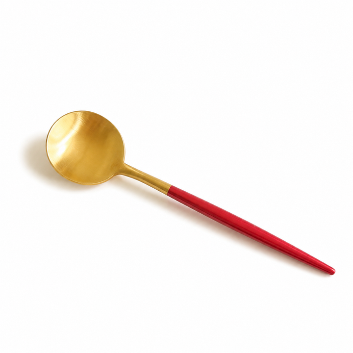 Gold/Red Coffee Tea Spoon