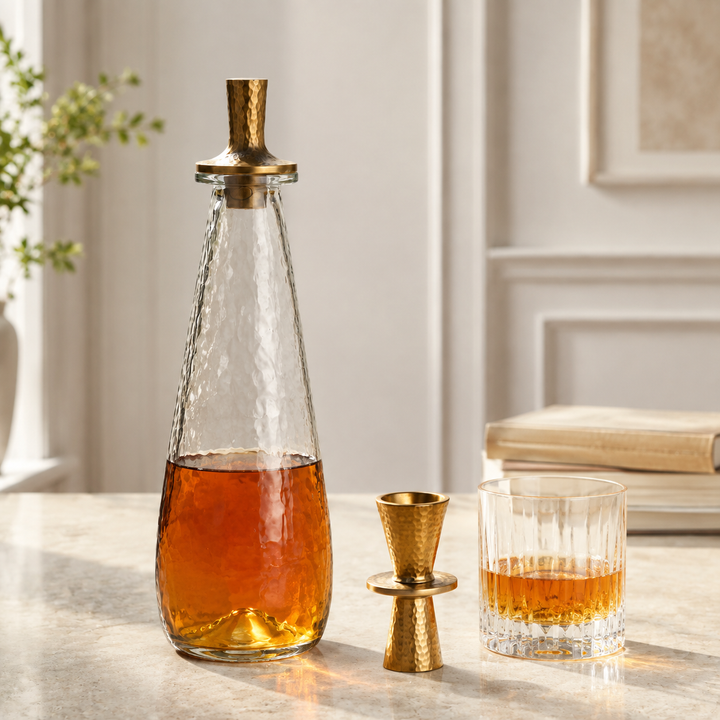 Pebbled Decanter Tall