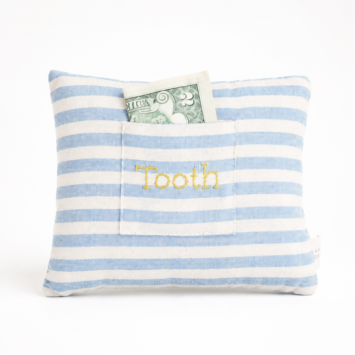 Handwoven Striped Tooth Fairy Pillow