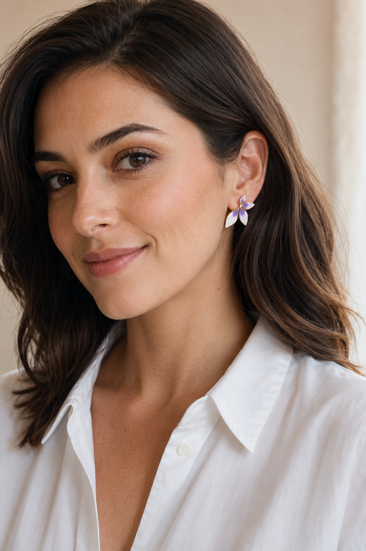 Fourish Lavender Leaf Earrings