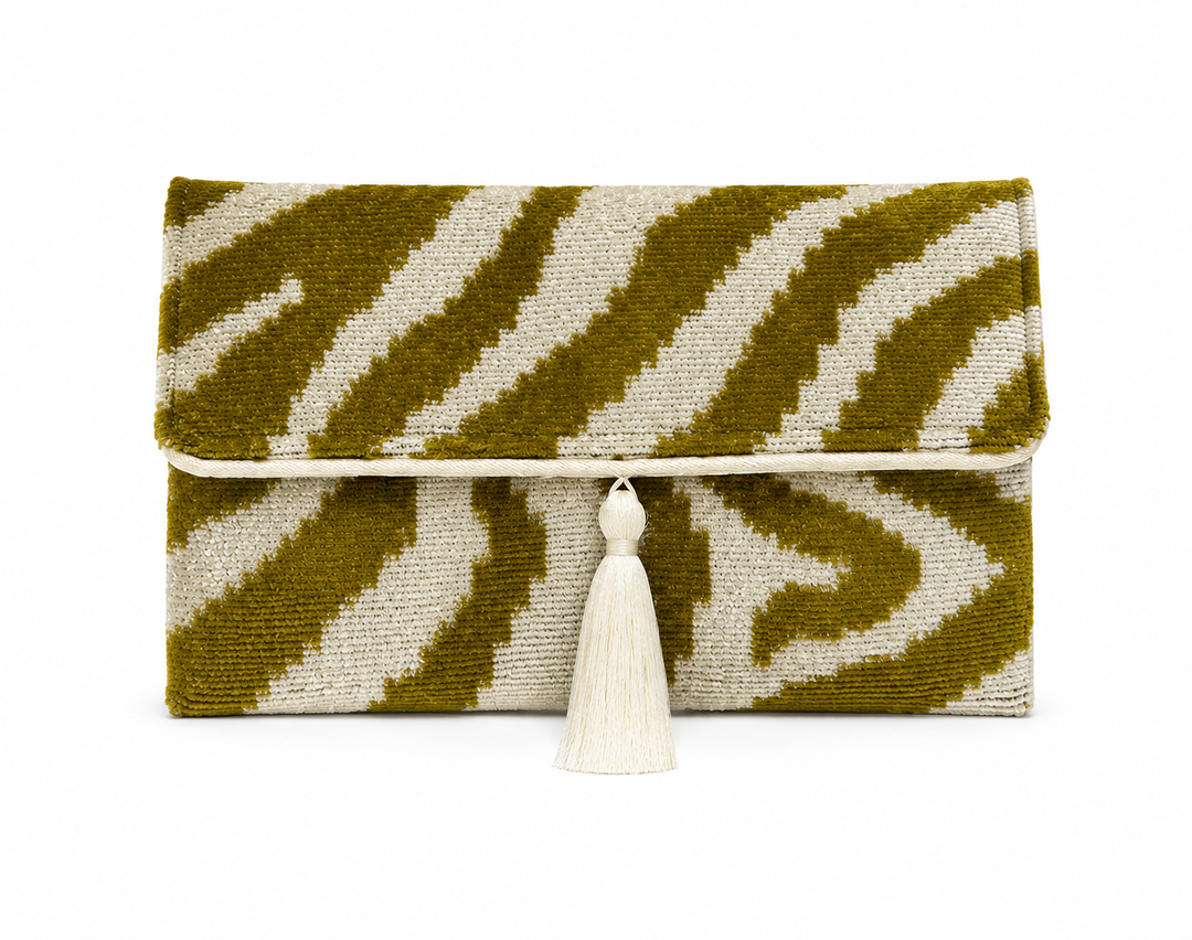 Taylor Silk Velvet Ikat Clutch