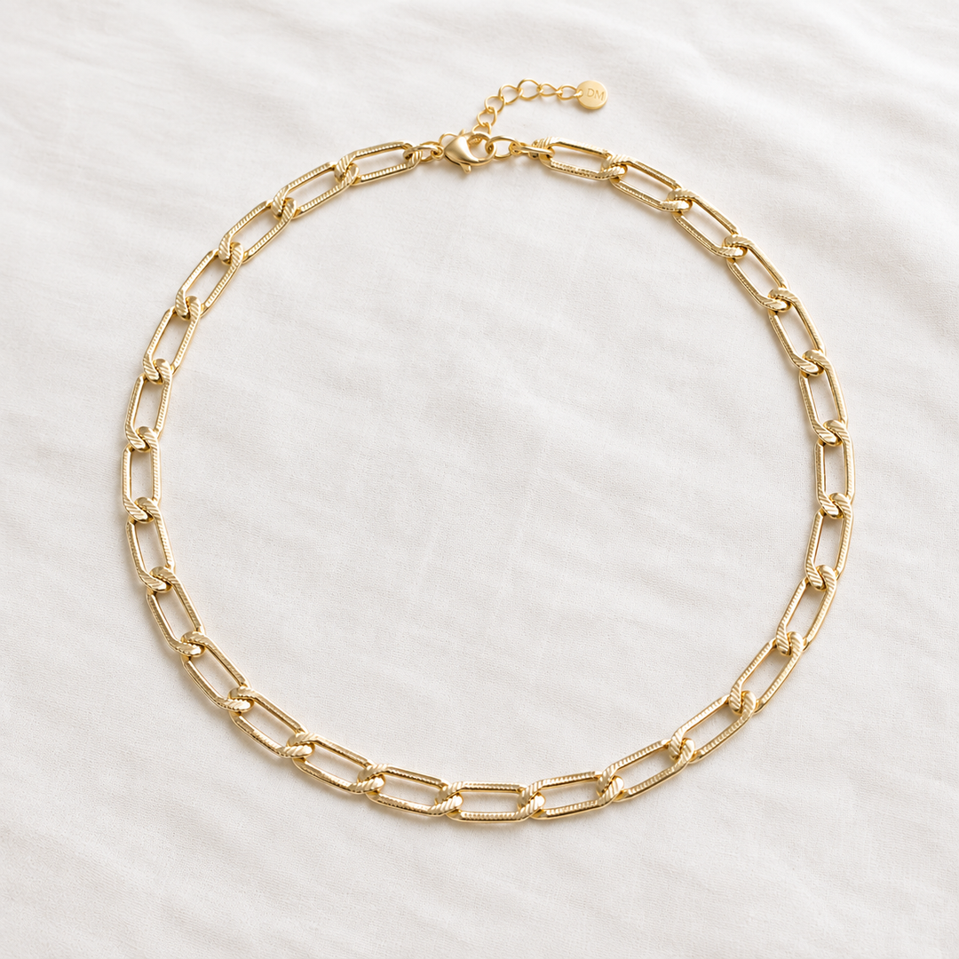 CLEOPATRA CHAIN NECKLACE: Gold / 15"-17"