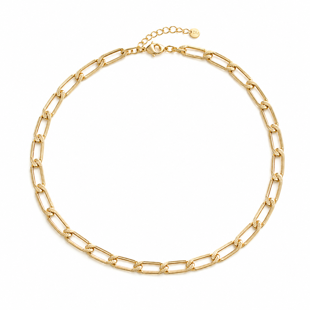 CLEOPATRA CHAIN NECKLACE: Gold / 15"-17"