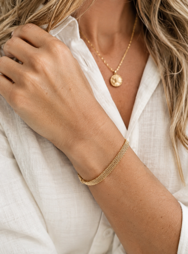 Gold Filled Mesh Layering Bracelet
