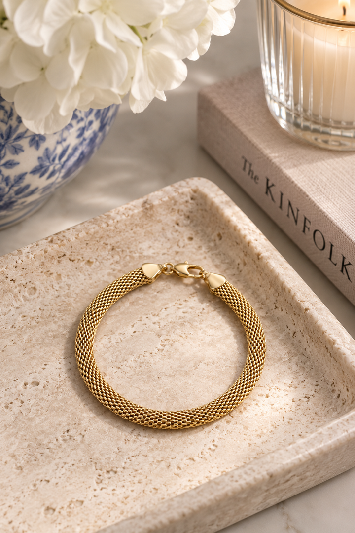Gold Filled Mesh Layering Bracelet