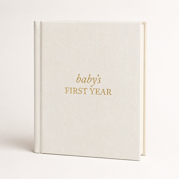 Baby's First Year Memory Book & Photo Album | Cream