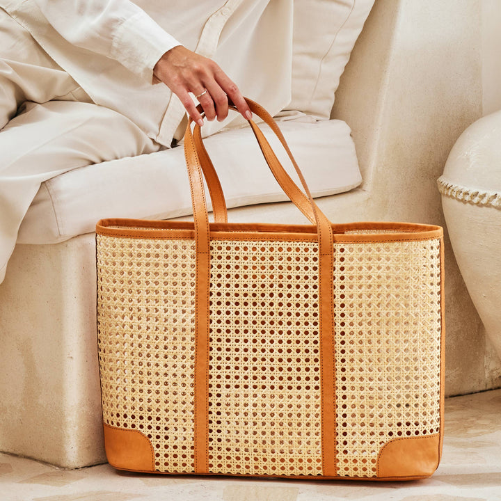 Oversized Rattan Tote