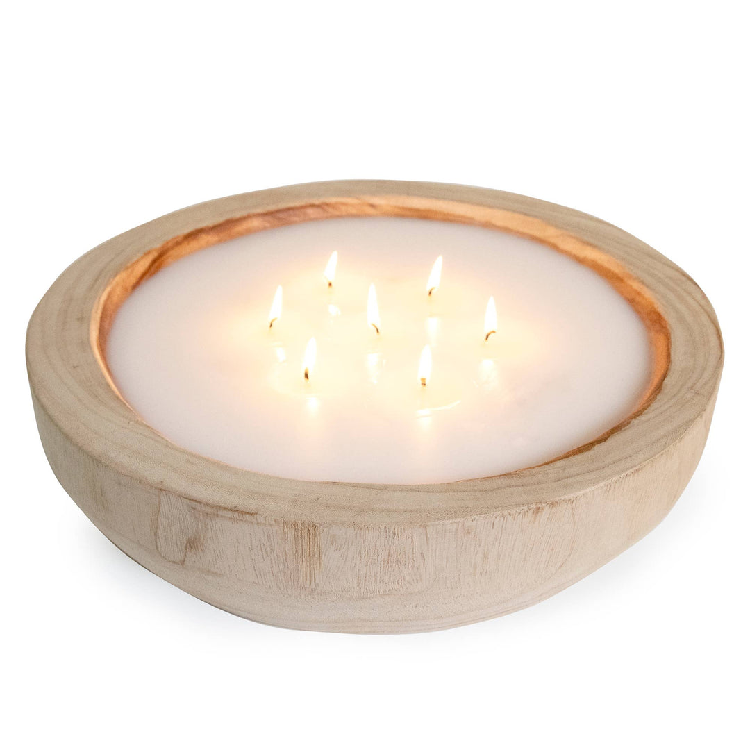 Paulownia Wood Round Candle (Local Delivery Only)