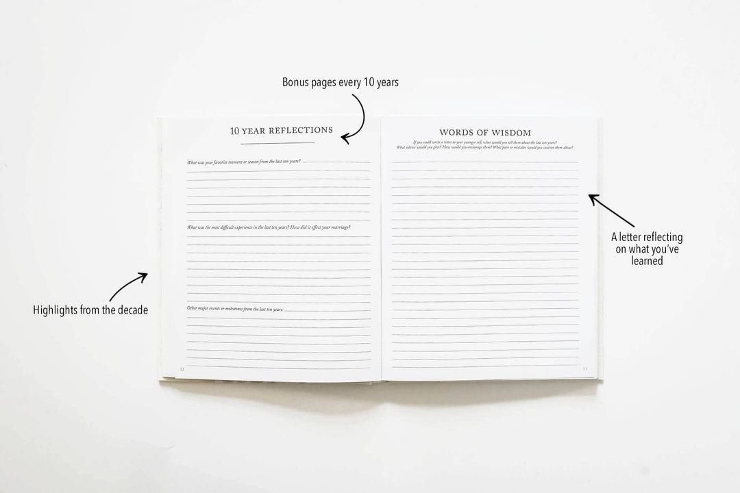 Anniversary Journal | Wedding Book | Gift for Wife or Spouse: Taupe