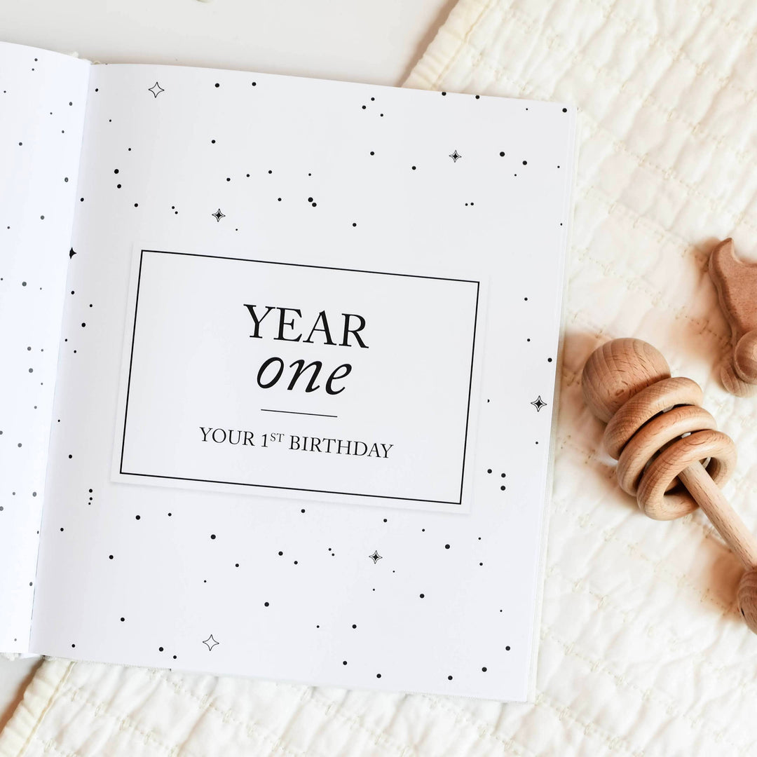 Baby & Childhood Memory Book | Baby Photo Album: Off-White